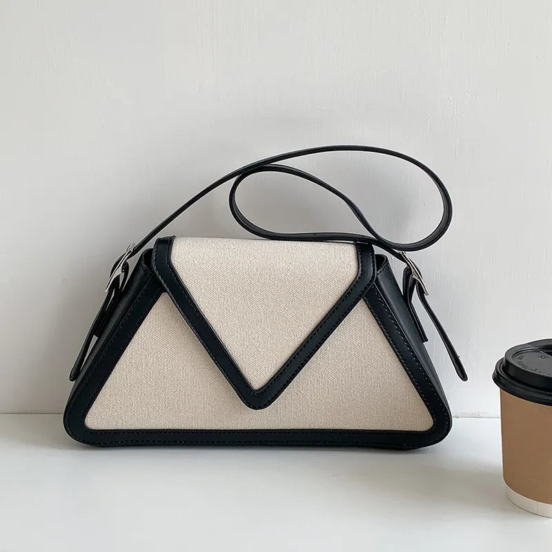 Geometrische Mini-Schultertasche – Kleine Handtasche