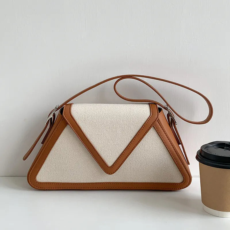 Geometrische Mini-Schultertasche – Kleine Handtasche