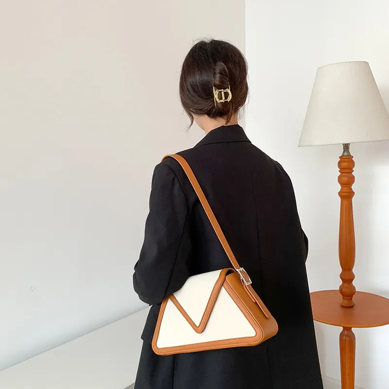 Geometrische Mini-Schultertasche – Kleine Handtasche