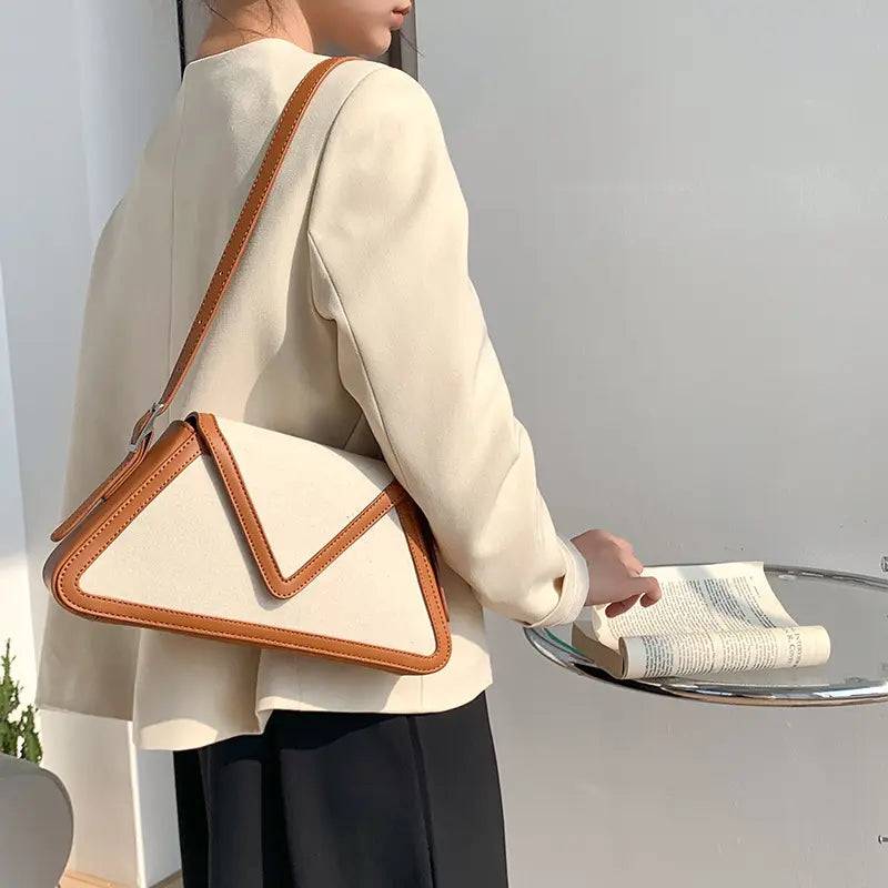 Geometrische Mini-Schultertasche – Kleine Handtasche