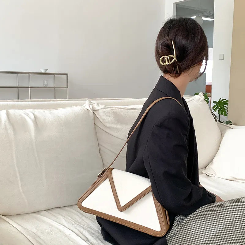 Geometrische Mini-Schultertasche – Kleine Handtasche